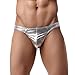 Produktbild Unterhose Männer Unterwäsche Ronamick Männer Lackleder Tasche Farbblock T-förmige Unterwäsche Push Up Knickers Shorts Slips Underwear Badehose (S, Silber)