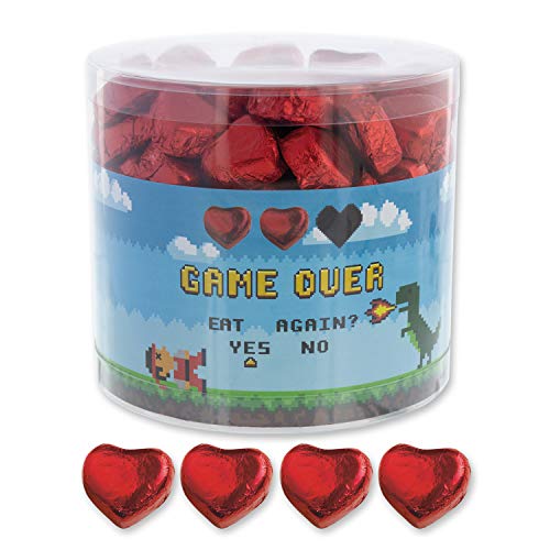 Preisvergleich Produktbild 150 Schokolade Herzen, rot, Schoki Schokolade