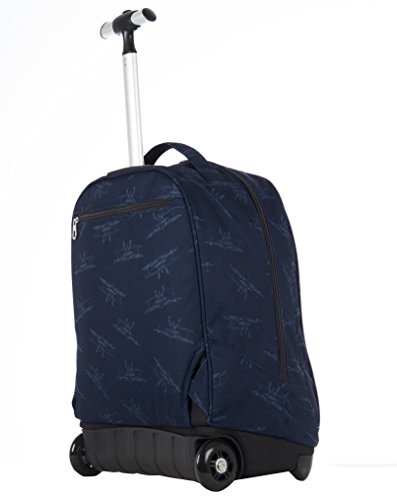 TROLLEY INVICTA - FREE -2en1 Sac à dos à roulettes avec bretelles escamotable - bleu 35Lt