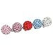 Hosaire 1 Pair 8mm Earrings Fashion Elegant Women Girls Jewelry Diamond Ball Earrings Stud Clip For Holiday New Years Gifts(Silver)