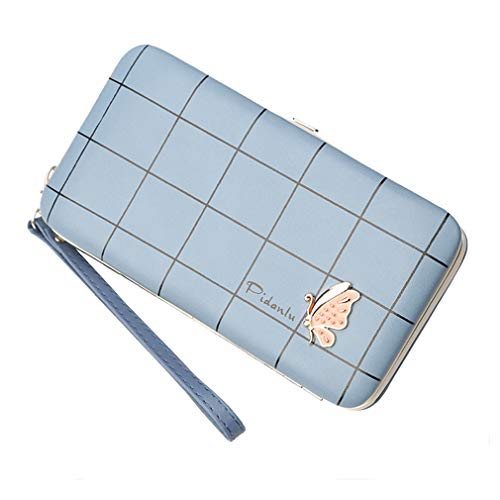 Coopay - Bolso de Piel sintética con diseño de Mariposas para decoración de teléfono, con Tarjetero, Monedero y Llaves, para niñas y Mujeres