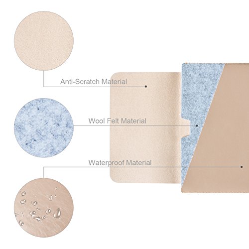 WALNEW Schlanke Leder MacBook Air 13 Zoll H  lle  MacBook Schutzh  lle  H  lle  Case  Cover  MacBook Pro Retina 13 Zoll H  lle mit Zwei-Taschen-Design