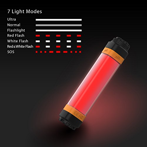 HiHiLL Campinglampe 280lm Ultra Hell mit 4400mAh Powerbank, IP68 Wasserdicht, 7 Lichtmodi, Wiederaufladbare Taschenlampe für Outdoor-Aktivitäten und Alltagsleben (LT-SET2) - 3