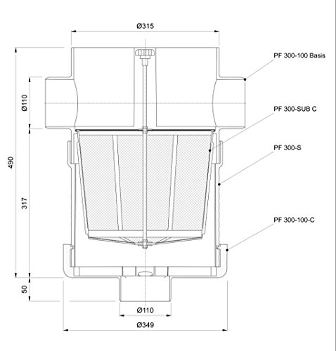 PLURAFIT Filter mit Filterkorb, Erdeinbau - 2
