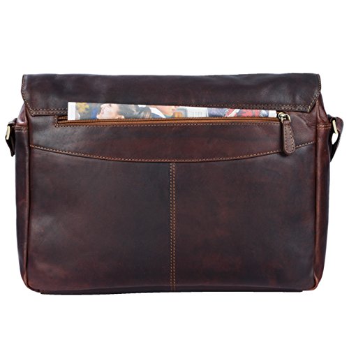 STILORD  Merlin  Vintage Leder Umh  ngetasche Damen Herren klassische Aktentasche f  r Arbeit B  ro gro  e Unitasche mit 15 6 Zoll Laptopfach echtes B