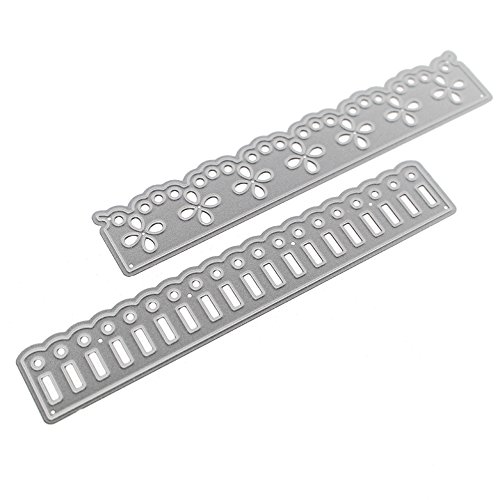 Amazingdeal365 2 PSC niedliche Zaun Metall Form Schablonen Schneiden DIY Dekor Sammelalbum Karten Buchzeichen Lesezeichen als Geschenk für Freunde Geburtstag Kinder,Kindergarten Hobby Schule Handarbeit Unterricht usw. Ein tolles Geschenk!