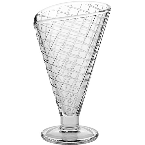 Copas de helado, Copas de vidrio, ~WAFFEL~ transparente, 16,5 cm, Vidr