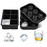 Paquete incluido: Total de 6 bolas grandes de hielo (1.7 inch) Y 6 cubos cuadrados grandes (1.9inch), Dos formas diferentes disponibles para su elección.
