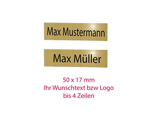 Preisvergleich Produktbild Klingelschild Gravurschild (gold-schwarz)