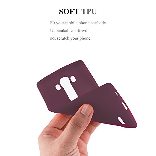 Cadorabo LG G4 Funda Super Delgada de Silicona TPU en Frost Lila Burdeos  Dise  o Frost      Cubierta Protectora Ligera Flexible con Antichoque para Tel  fono M  vil     Gel Protecci  n Carcasa Case Cover