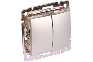 Legrand - 770108 doble conmutador 10ax/250v aluminio valena Ref. 6561050036