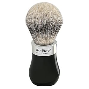 da Vinci Shaving Brush/Badger Hair/Ø 22 mm/with plexi Holder/Handmade in Germany