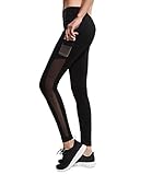 IMIDO Damen Yoga Caprihose Sport Strumpfhose Trainieren Laufgamaschen Laufen mit