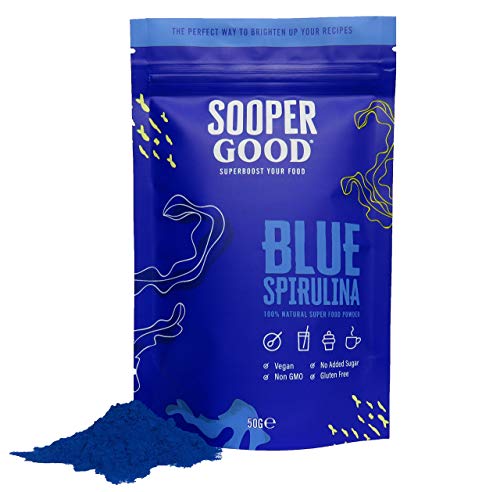 Preisvergleich Produktbild Blaues Spirulina pulver by Soopergood - 100% Phycocyanin - Blue Majik - Vegan - Naturell - Ideal um Farbe in deine Speisen zu bringen
