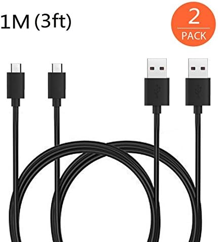 2Pack Type C Cable, Ruosha USB A to USB C Cable, 2x 1M/3.3ft Black