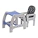 HOMCOM Baby Toddler Rocking Feeding Highchair Booster Seat Multifunctional 3-in-1 Chair+Table+Rocking Base (Blue)