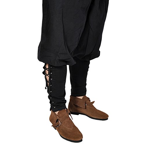 Preisvergleich Produktbild Mittelalter Wikinger Hose Herren schwarz mit Schnürung - XXL
