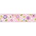 RoomMates Repositionable Childrens Wall Sticker Border Floral Scroll Pink