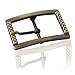 Produktbild Gürtelschnalle Buckle 40mm Metall Messing Geschwärzt - Buckle Braided - Dornschliesse Für Gürtel Mit 4cm Breite - Messingfarben Geschwärzt
