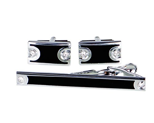 Lodestar Galaxy Gems Gemelos y alfiler de corbata en un set de regalo: gemas que forman un reloj de arena DE (ACV-01)