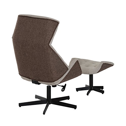 CLEARANCE HOMCOM Single Seater Adjustable Recliner Sofa Arm Chair Chaise Lounge Cushion Living Room Lounger Couch Modern Furniture w/ Footrest