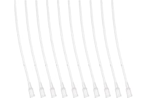 JTKREW 10 PCS Alimentatore Pappagalli Trasparente Uccelli Alimentazione Tubi Veloce Alimentazione Tubo per Bambino Pet Uccelli