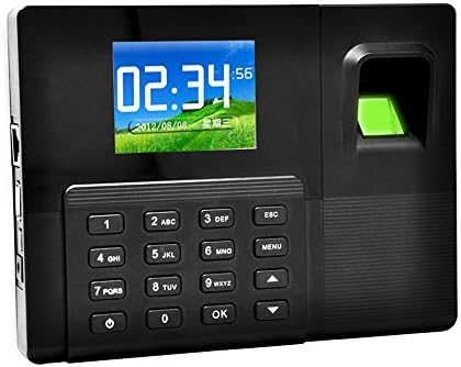YobangSecurity 2.8Inch TFT Backup battery Biometric Fingerprint Password Attendance Machine System Employee Checking-in Recorder Time clock Support TCP/IP USB Flash Drive Download + USB Communication