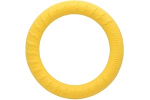 JINRETUTE Fly Ring Toy Fitness Ring Floating Flying Disc Toys Outdoor Durable Chew Toys for Training Playing Puppy Medium Large Dogs (D18)