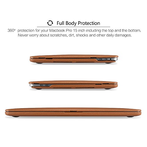 MacBook Pro 15 H  lle Lederh  lle  Icarer Ultra Slim Ledertasche Vintage Antik Handytasche Leder H  lle Case Cover f  r Apple MacBook Pro 15 Zoll mit 