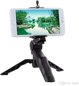 Phone Tripod, Camera stabilizer 1/4 Screw Handheld Mini Universal Smartphone Holder Tripod for iPhone Samsung Android Multi-Use Pistol Grip