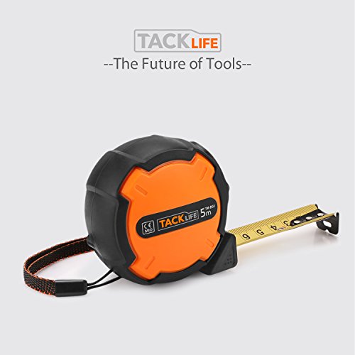 Tacklife TM-B02 Klassisches Maßband 5M, tragebares Bandmaß mit Feststeller und automatischem Rücklauf Funktion, Kunststoffgehäuse, Messung von Haushalt, Zimmerei - 9