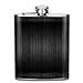 Produktbild dfegyfr Black 3D Wood Outdoor Portable 304 Stainless Steel Leak-Proof Alcohol Whiskey Liquor Wine 7OZ Pot Hip Flask Travel Camping Flagon