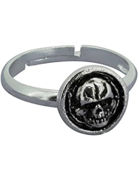 SL-Collection Ring Kinderring Totenkopf Grösse einstellbar 925 Silber