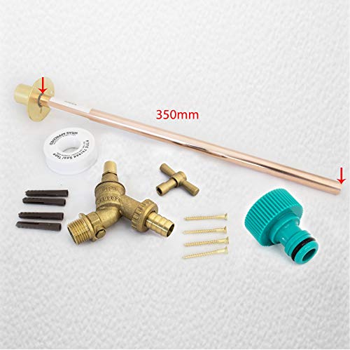 Anti Vandle Outside Garden Tap Kit. With Through Wall Flange, Eco Friendly DCV [LIST] by FixtheDrip