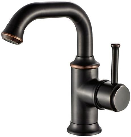 Vinteen Black American Basin Tap Turnable Blackening Bronze Bathroom Faucet Continental Under The Stage Basin Water-Tap