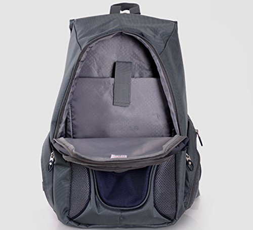 Daypacks Wasserdichte Uni Rucksack Schule Arbeit & Freizeit Bag Schulrucksack Sportrucksack Backpack Laptoprucksack Laptopfach 15″ Grau - 3