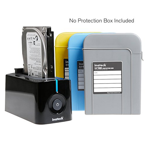 Inateck USB 3.0 externe Festplatten-Dockingstation für 2,5 / 3,5 Zoll SSD HDD SATA I/II/III inklusive USB3.0 Kabel mit 12V 2A Netzteil (für PC / Notebook / Mac, SATA3 UASP Support, bis zu 6 GB) - 5