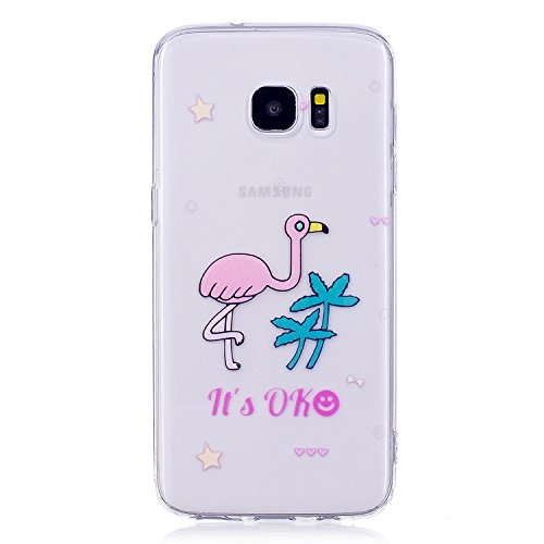 Samsung Galaxy S7 edge Case, Ecoway TPU Soft Silicone Case (Style 1) Scratch-resistant Silicone Case Protective Cover Cell Phone Case for Samsung Galaxy S7 edge