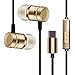 Produktbild Xshuai High Quality Type-C In Ohr 1.3 m Stereo Kopfhörer Universal Headset Musik Kopfhörer Ohrhörer Für HTC U11 (Schwarz Rose Gold Gold Silber) (Gold)
