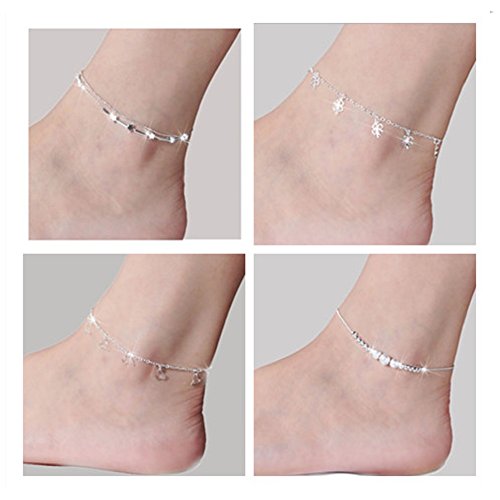 Preisvergleich Produktbild unterschiedliche Art Fußkettchen-Fuss-Knöchel-Armband & Schmuck / 4 PCS