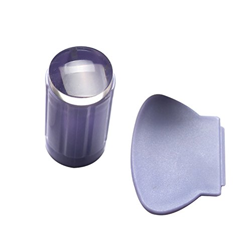Sanwood Nail Art Jelly Stamper Stamp Scraper Set Polish Stamping Manicure Tools (Purple)