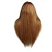 Hairdressing 80% Real Human Hair 22 Inch,CoastaCloud Professional Training Head Mannequin Hairdresser Human Hair with Clamp,For College and Professional Use