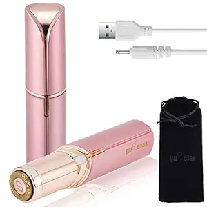 The Painless Hair Remover for Women, USB Rechargeable Painless Hair Removal Waterproof Shaver Razor with LED Light for Peach Fuzz Fine Hair Chin Cheek Upper Lip, White