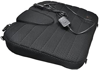 12V Heated Car Seat Wedge Cushion Coccyx Support Orthopedic Cushion Black