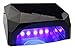 36W Nail Dryer-Lumcrissy Professional Diamond Shaped CCFL & LED UV Nail Lamp (UV & LED 2 in 1 Nail Gel Lamp), Curing Nail Dryer for LED UV Gel Nail Polish nail tools (Black)