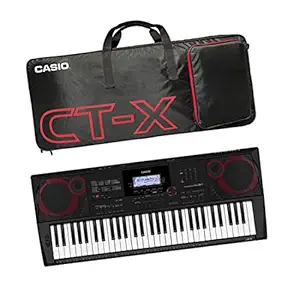 Casio CT-X8000IN 61-Key Portable Keyboard (Black) with CBC700 Carry Case