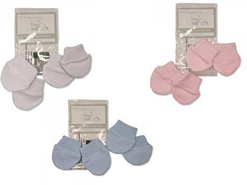 2 Pack Premature Baby Scratch Mittens - 100% Cotton (Pink)
