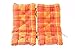 Produktbild Ambientehome 2er Set Polsterauflage für Klappstuhl, kariert orange, ca 90 x 40 x 8 cm, Kissen Sitzauflage