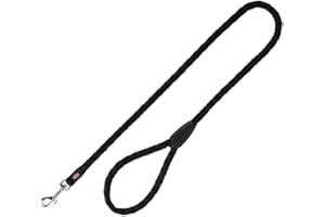 TRIXIE Hundeleine Cavo Leine S–M, 1,00 m ø 12 mm in schwarz - kurze Führleine für den Hund mit guter Kontrolle - für kleine bis mittelgroße Hunde - 143401