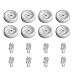 Produktbild BQLZR 4,5x1,8 cm Wei Kunststoff Geschirrsp¨¹ler Untere Front Rack Roller & Achse Kit Set WD35X21038 Ersetzt WD12X10267 PS11726733 AP5986365 Pack von 8